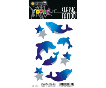 Ajutised tätoveeringud Classic Tattoo - delfiinid
